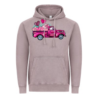 Vintage Zinc valentine's day pink truck Vintage Hoodie - BarkalooDesign