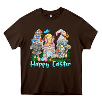 Chocolate Brown happy easter gnome Heavy Core Tee - BarkalooDesign