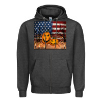 Charcoal Heather halloween american flag tumbler Zipper Hoodie - Jasminsmagicworld
