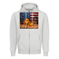 Dove Grey halloween american flag tumbler Zipper Hoodie - Jasminsmagicworld