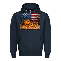 Navy halloween american flag tumbler Zipper Hoodie - Jasminsmagicworld