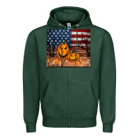 Sports Green halloween american flag tumbler Zipper Hoodie - Jasminsmagicworld