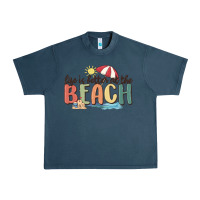 Midnight Navy life is better at the beach Urban Heavy Tee - MaliasSmallBusiness