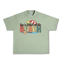 Oil Green life is better at the beach Urban Heavy Tee - MaliasSmallBusiness