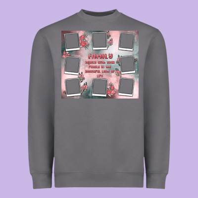 Family Photo Collage Heavyweight Sweatshirt Designed By Maliassmallbusiness