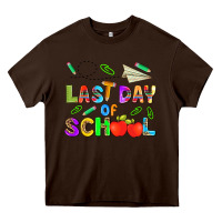 Chocolate Brown last day of school Heavy Core Tee - HRA Design Shop