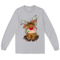 Moon Dust Christmas reindeer Long Sleeve Tee - MaliasSmallBusiness