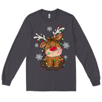 Smoke Christmas reindeer Long Sleeve Tee - MaliasSmallBusiness