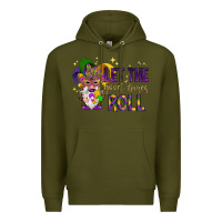 Army Green Let the good times roll with gnome Premium Hoodie - HowdyJamesFarm