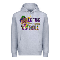 Heather Grey Let the good times roll with gnome Premium Hoodie - HowdyJamesFarm