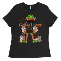 Black im the coffee lover elf Ladies Tee - FaDigitalArtStudio