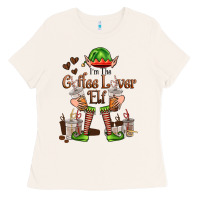 Bone im the coffee lover elf Ladies Tee - FaDigitalArtStudio