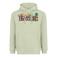 Matcha Autism Teacher Heavyweight Hoodie - NancyCooperArtShop