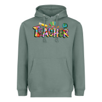 Sage Autism Teacher Heavyweight Hoodie - NancyCooperArtShop