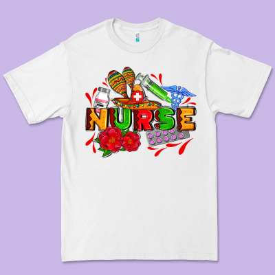 Mexican Nurse Premium Tee Designed By Adodesignshop