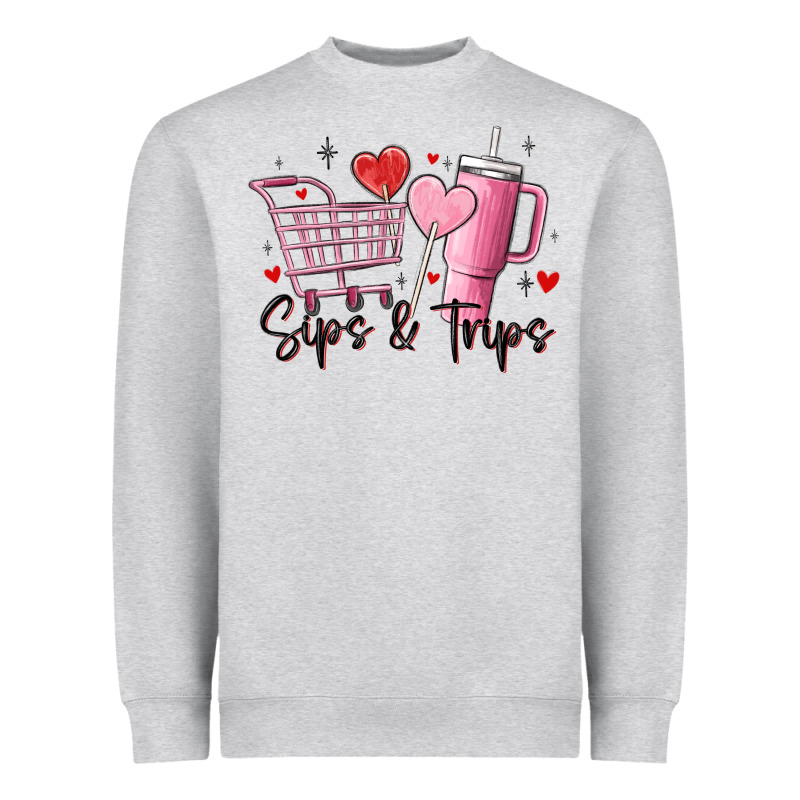 Sips & Trips Target Inspired Stanley Heavyweight Sweatshirt by MaliasSmallBusiness | Teevron