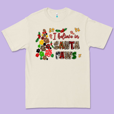 I Believe In Santa Paws Premium Tee Designed By Adodesignshop