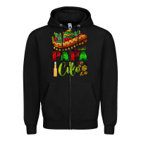 Black papa cito sombrero Zipper Hoodie - BarkalooDesign