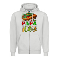 Dove Grey papa cito sombrero Zipper Hoodie - BarkalooDesign