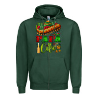 Sports Green papa cito sombrero Zipper Hoodie - BarkalooDesign