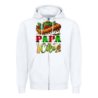 White papa cito sombrero Zipper Hoodie - BarkalooDesign