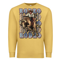 Antique Gold Rodeo Cowboy bull western Premium Sweatshirt - HowdyJamesFarm