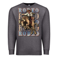 Charcoal Heather Rodeo Cowboy bull western Premium Sweatshirt - HowdyJamesFarm