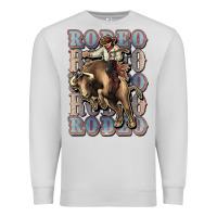 Dove Grey Rodeo Cowboy bull western Premium Sweatshirt - HowdyJamesFarm