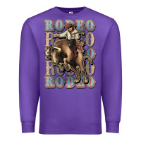 Purple Rodeo Cowboy bull western Premium Sweatshirt - HowdyJamesFarm
