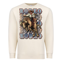 Sandshell Rodeo Cowboy bull western Premium Sweatshirt - HowdyJamesFarm