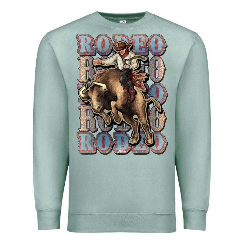 Rodeo Cowboy Bull Western Premium Sweatshirt by HowdyJamesFarm | Teevron