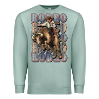 Seafoam Rodeo Cowboy bull western Premium Sweatshirt - HowdyJamesFarm