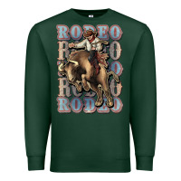 Sports Green Rodeo Cowboy bull western Premium Sweatshirt - HowdyJamesFarm