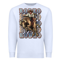 White Rodeo Cowboy bull western Premium Sweatshirt - HowdyJamesFarm