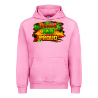 Fuchsia Pink black and proud Urban Hoodie - FaDigitalArtStudio