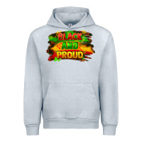 Heather Grey black and proud Urban Hoodie - FaDigitalArtStudio