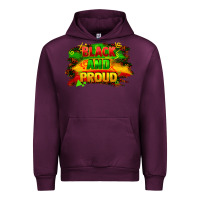 Mauve Wine black and proud Urban Hoodie - FaDigitalArtStudio