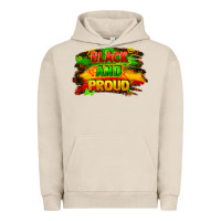 Pigment French Oak black and proud Urban Hoodie - FaDigitalArtStudio