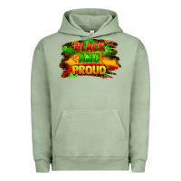 Pigment Oil Green black and proud Urban Hoodie - FaDigitalArtStudio