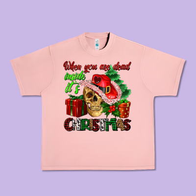 When You Are Dead Inside Its Christmas Urban Heavy Tee Designed By Adodesignshop
