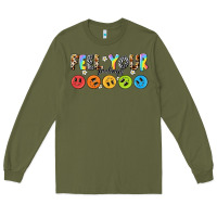 Army Green feel your feelings Long Sleeve Tee - NancyCooperArtShop