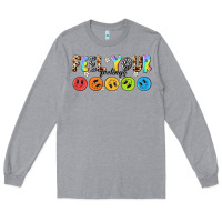 Heather Grey feel your feelings Long Sleeve Tee - NancyCooperArtShop