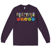 Plum feel your feelings Long Sleeve Tee - NancyCooperArtShop