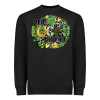 Black one lucky mama Heavyweight Sweatshirt - MaliasSmallBusiness