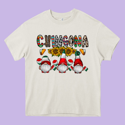 Chingona Heavy Core Tee Designed By Cowhidedigitalart