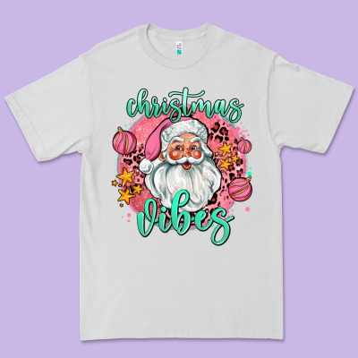 Christmas Vibes Santa Premium Tee Designed By Adodesignshop