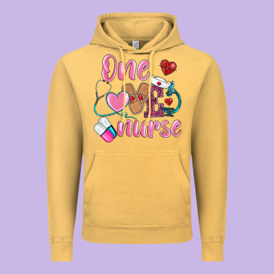 One Loved Nurse Vintage Hoodie Designed By Barkaloodesign