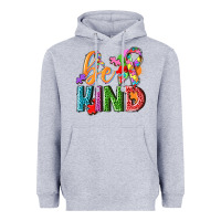 Heather Grey Autism be kind Heavyweight Hoodie - NancyCooperArtShop