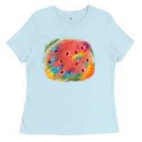 Baby Blue tie die watermelon Ladies Tee - JahusDesignShop