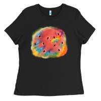 Black tie die watermelon Ladies Tee - JahusDesignShop